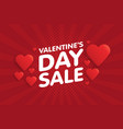 valentines day sale banner in vintage comics vector image