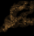 golden smoke with glitter shiny effect abstract vector image