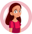 happy cute teen girl smiling cartoon vector image vector image
