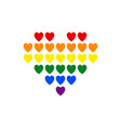 symbol heart with flag lgbt pride vector image