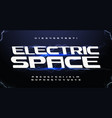 electric space typeset flash lightning font vector image