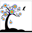 fantasy tree with bird vector image