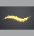 golden spark dust with stars vector image vector image