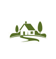green house or eco villa icon for real vector image vector image
