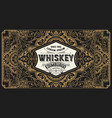 old label design for whiskey and wine labe vector image