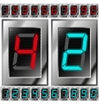 set of electronic digits vector image
