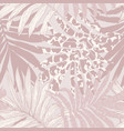 abstract palm leaves filled with animal print vector image vector image