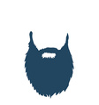 beard isolated on white background vector image vector image
