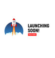 launching soon marketing store template coming vector image vector image
