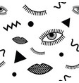 seamless pattern in psychedelic style with closed vector image vector image