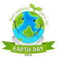 an earth day icon vector image