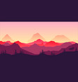 mountains in the fog vector image vector image