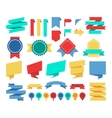 ribbons and labels flat set vector image