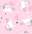 sweet unicorn seamless pattern vector image vector image