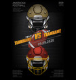 american football poster vector image vector image
