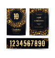 birthday black paper luxury invitation vector image vector image