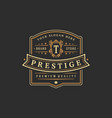 luxury monogram logo template object vector image