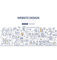web design doodle concept vector image vector image