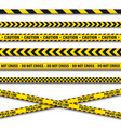 yellow and black barricade construction tape vector image