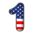 a number with symbols of the usa vector image
