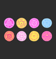 set of cool trendy hand drawn stickers design vector image vector image