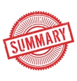 summary stamp rubber grunge vector image