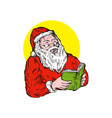 father christmas santa claus vector image
