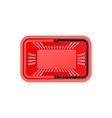 isolated supermarket basket top view vector image