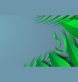 leaf green card designrain forest branch leaves vector image