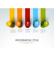 minimalistic five steps template with cylindric vector image vector image