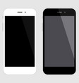 touchscreen smartphone set black and white vector image