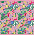 vintage flowers and leaves pattern vector image vector image