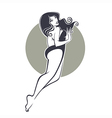 pinup girl vector image