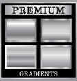 silver gradient backgrounds set design vector image vector image