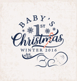baby first christmas design element vector image