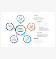 circle infographics with five elements vector image