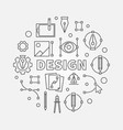 design round line graphic vector image