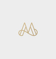 elegant line curve logotype premium letter vector image