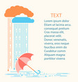rain background with stylish flat vector image