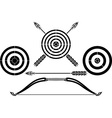 bow and targets vector image