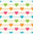 seamless retro pattern with hearts vector image vector image