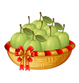 a basket of guavas vector image