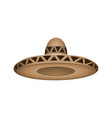sombrero fashion brown hat modern elegance cap vector image