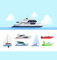 cruise yacht sea travel luxury ship for exploring vector image vector image