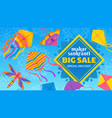 kite festival sale traditional indian celebration vector image