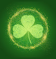 st patricks day background with shamrock vector image vector image