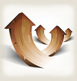 abstract wood rising arrows vector image vector image