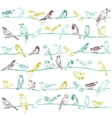 birds seamless background vector image vector image