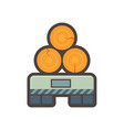 log transportation at rear view icon design vector image