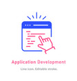 application development icon on white background vector image